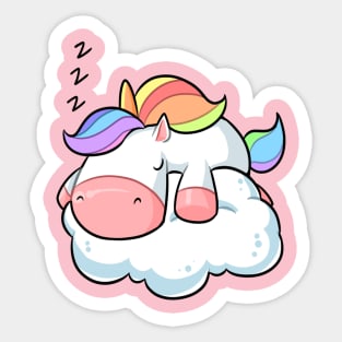 sleepy unicorn Sticker